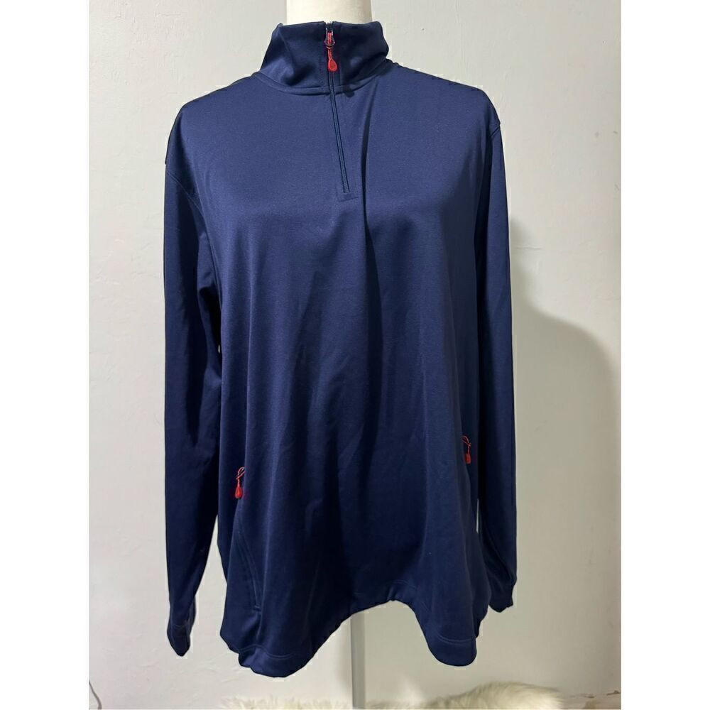 Vineyard Vines 1/4 zip blue long sleeve top L